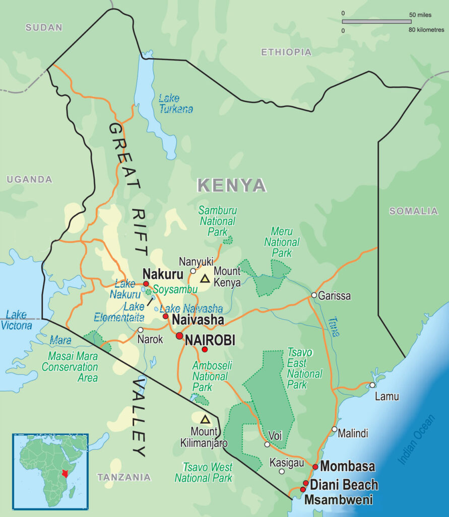 Kenyan Geography and Maps - Features Africa